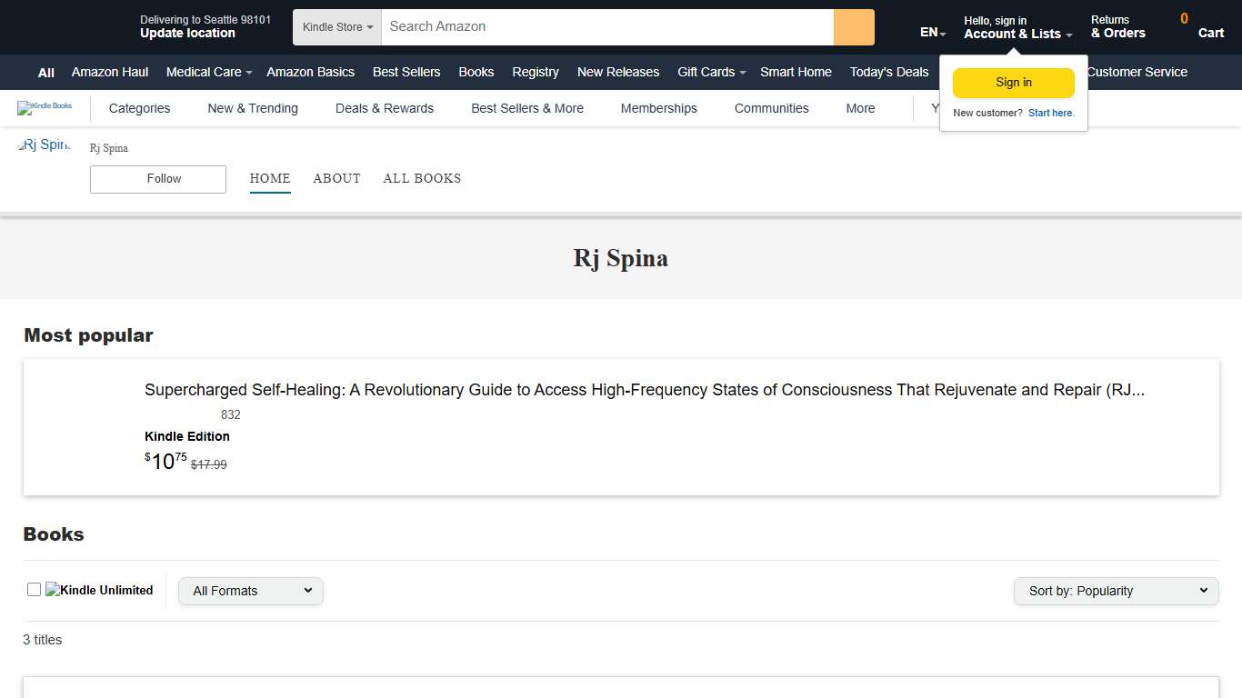 Amazon.com: Rj Spina: books, biography, latest update