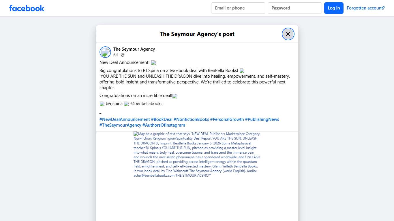 New Deal Announcement! 📢 Big... - The Seymour Agency | Facebook